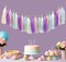 Pastel Rainbow Colorful Tissue Paper Tassel Garland,Tissue Tassel Banner for Party Decorations,Pack of 20